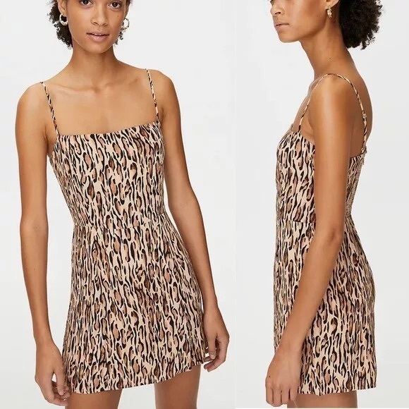 Aritzia Dresses & Skirts - Sunday Best Aritzia Chiara Leopard Mini Dress